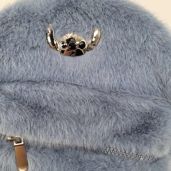 BIOWORLD X STITCH Disney Fuzzy Blue Backpack - Picture 3 of 12